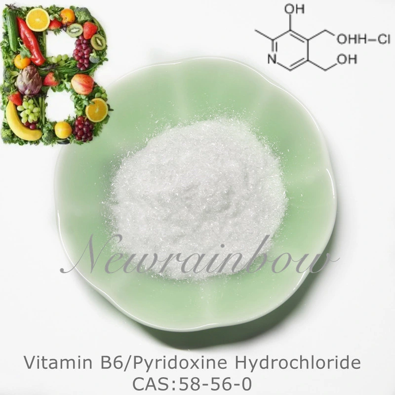 La piridoxina clorhidrato CAS 58-56-0 La piridoxina la vitamina B 6 HCl en polvo de clorhidrato de