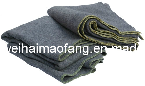 Woven Woolen 50%Wool/50%Polyester Blended Emergency Refugee Blanket