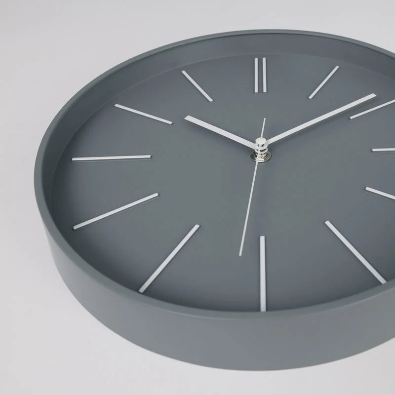 Montre murale circulaire 3D style rétro décorée avec 12 Horloge murale circulaire en plastique au design moderne