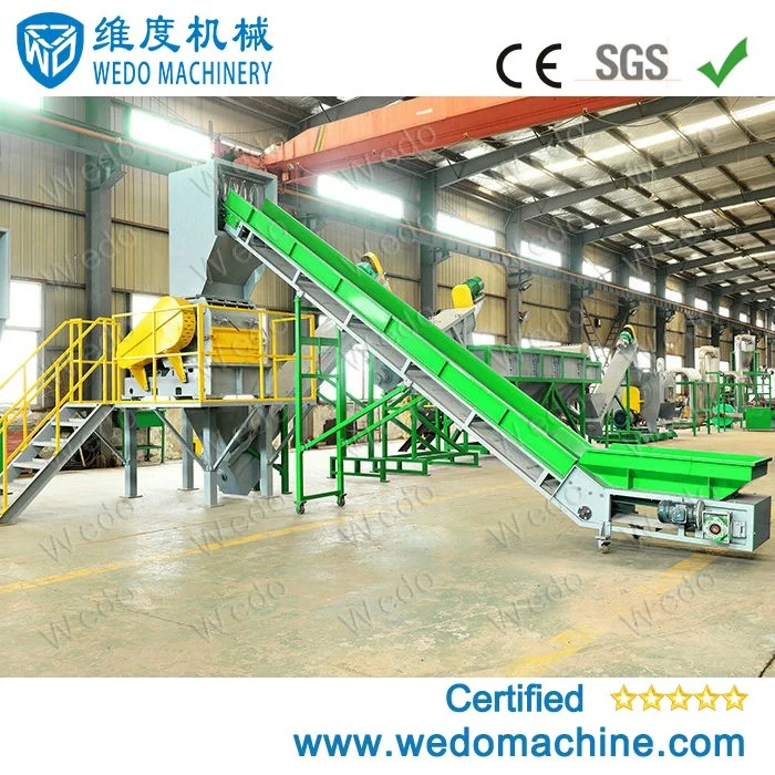 HDPE Drum/ PE Frame/ PE Block/ PE Can/ PE Bottle Crushing Washing Recycling Production Line