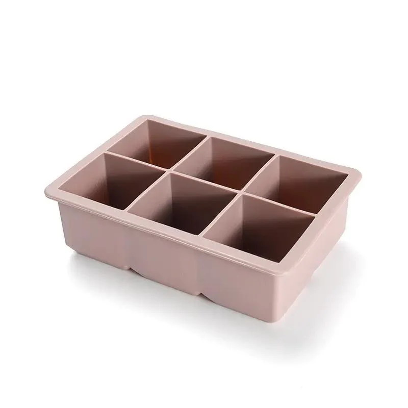 Food Grade Factory Price Customized Pastel Colors 6 Cavity Custom Portable Ice Tray Ice Mold with Lid