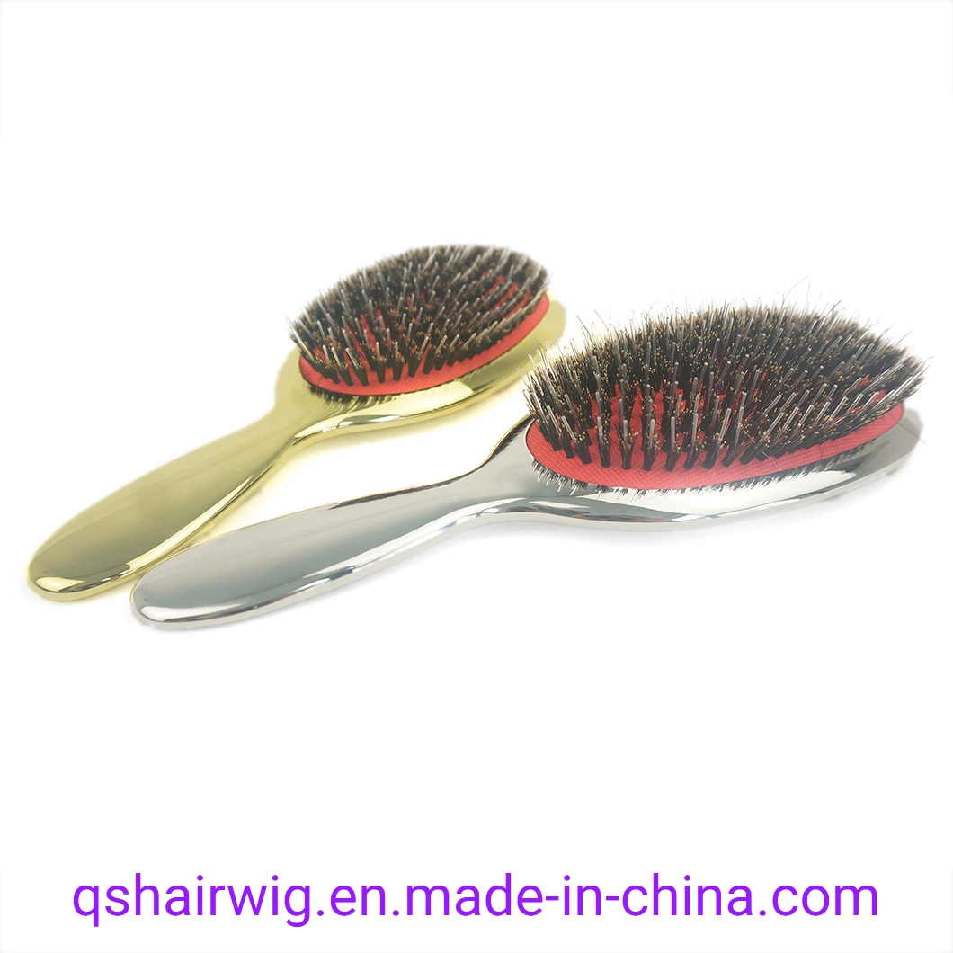 Wholesale/Supplier Custom Gold and Silver Hair Massage Comb Grooming Hairdressing Portable Plastic Extension Hairbrush Comb Hair Brush