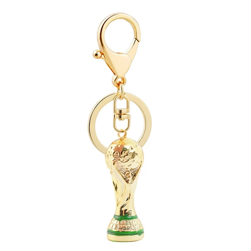 Qatar 2022 World Cup Crystal Custom Key Chain Solar LCD Wrist Band Gold Trophy Keyrings High quality/High cost performance  Car Accessories Keychain for Gift