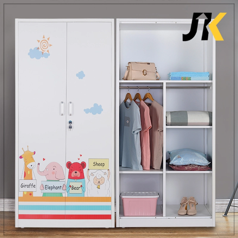 Bedroom Furniture Children&prime; S Printed Wardrobe Metallocker Kids Cabinet