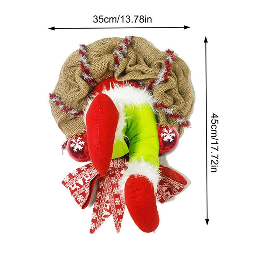 2022 Neue Mode-Design Große Weihnachtsdekoration Ornament Dieb Girlande Türdekoration für Weihnachten