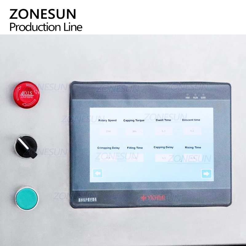 Zonesun Benchtop aceite automático llenado de botella pequeña máquina de etiquetado de tapado