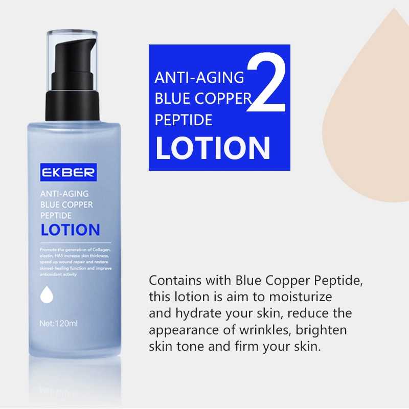 Low MOQ Best Skin Moisturizing and Firming Blue Copper Peptide Collagen Face Lotion