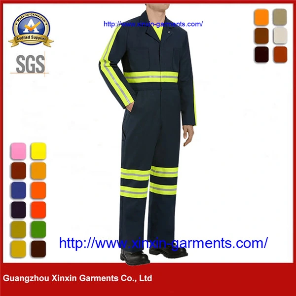 65% Polyester 35%Cotton Zip Front Long Sleeve Safety Workwear (W298)