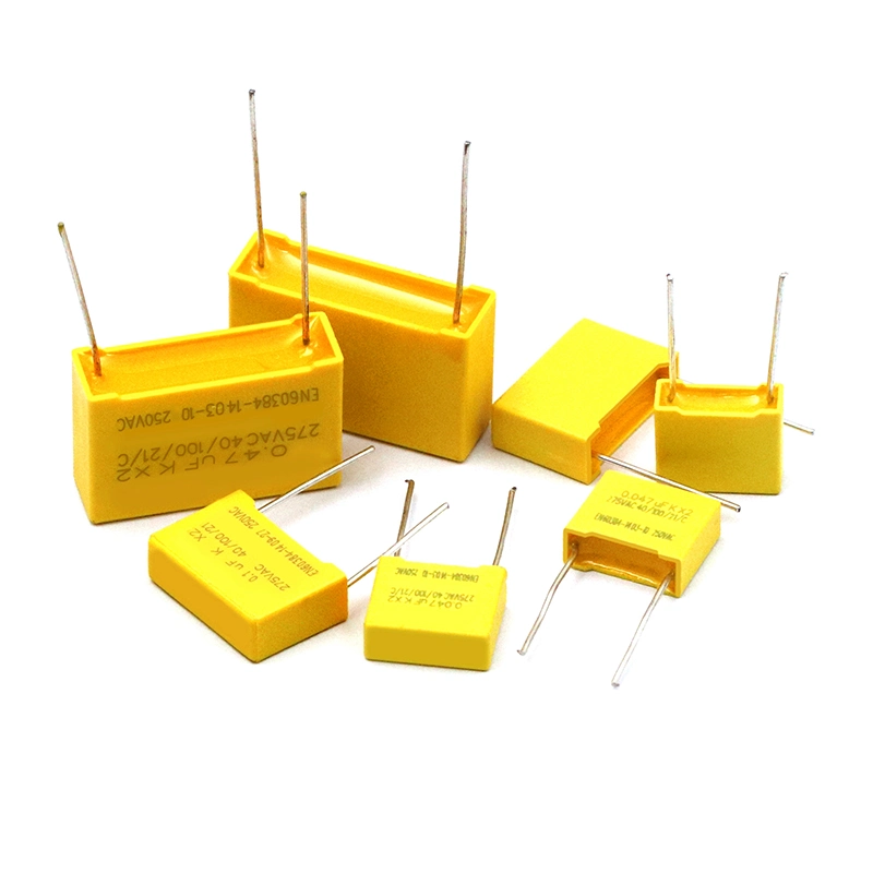 Yellow Color X2 Box Polypropylene Film Capacitor Safety Capacitor