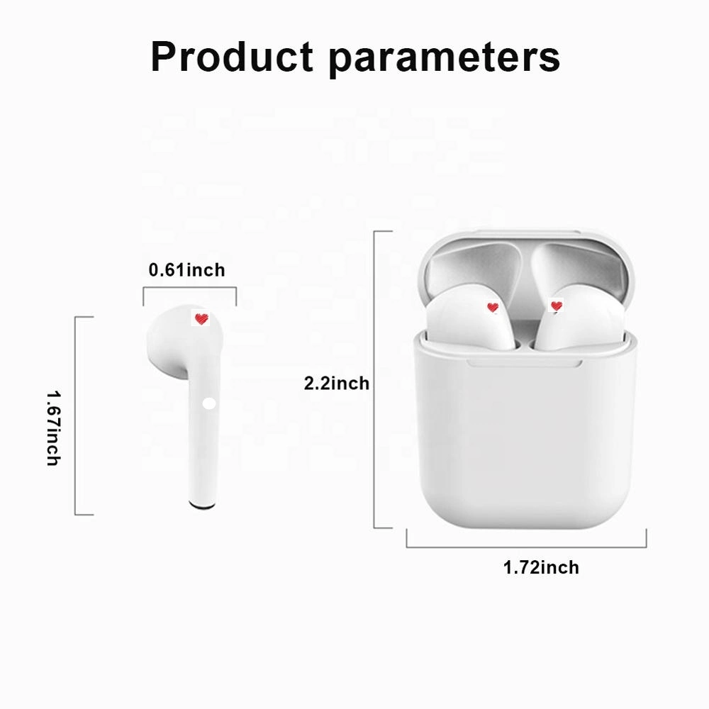2019 Inpods 12 Tws Wireless Earphone 5.0 Bluetooth Headphone Mini Earbuds Headset for iPhone X iPad Apple Watch Samsung Pods
