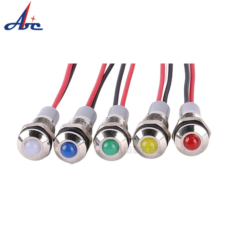 12V LED Sell Like Hot Cakes Plastic Indicator Light 8mm Mini Size Red Green signal Lamp