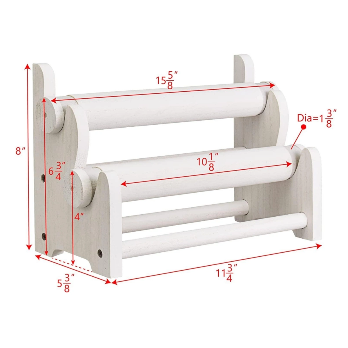 2-tier Desktop jóias de madeira Exibir Rack bracelete de Relógio Colar Rack do Organizador