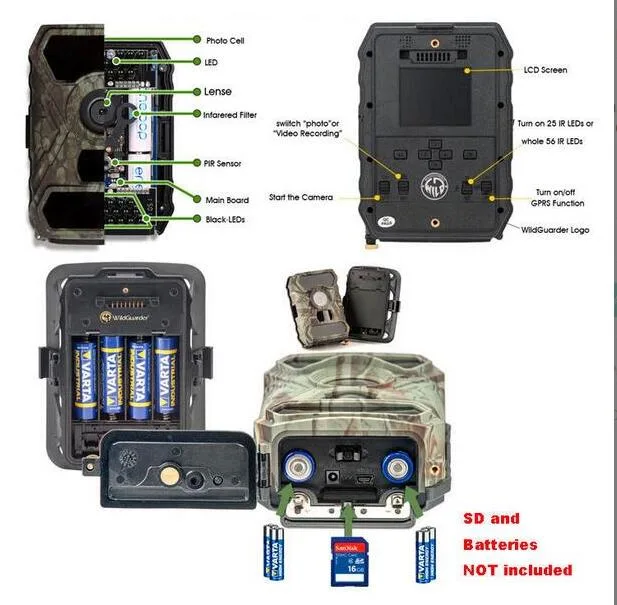 Digital Hunting Camera 940nm Trail Game Camera 3G Network