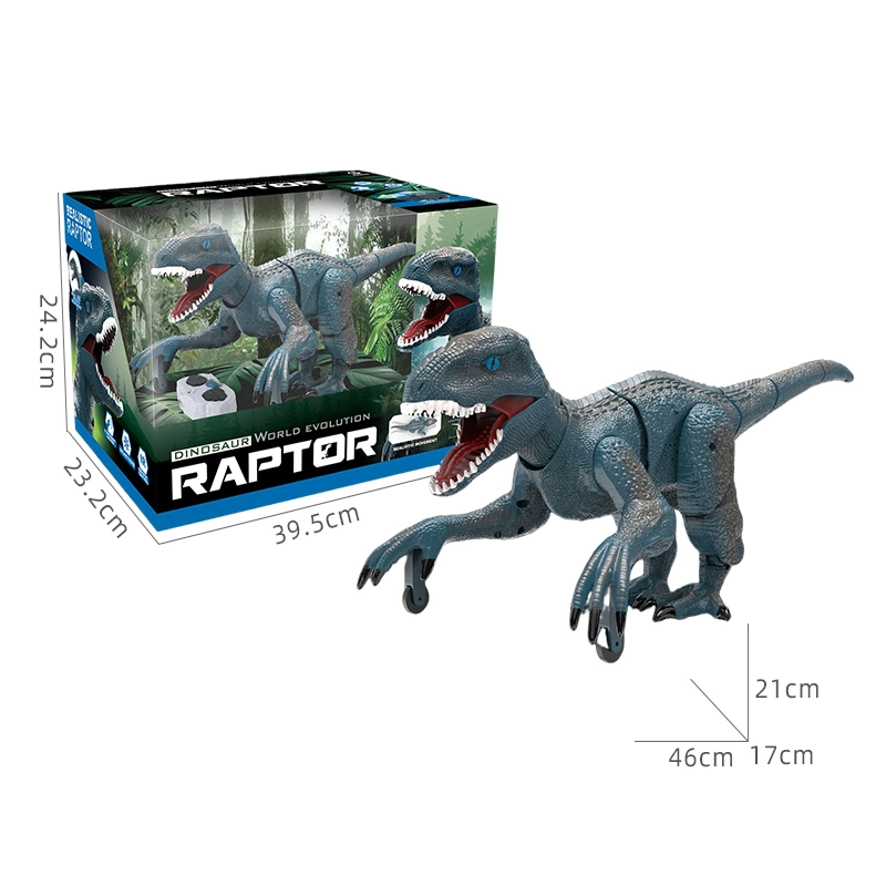 Multifunctional Infrared Remote Control Walking Animal Model Jurassic World Dinosaur Kids Rechargeable RC Velociraptor Toys