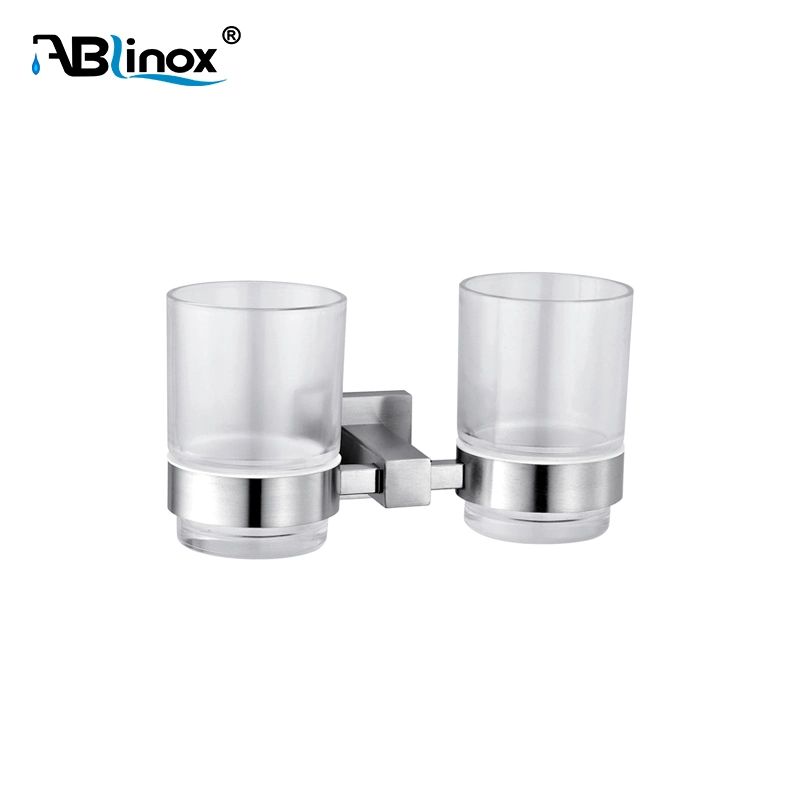 Ablinox Stainless Steel Sanitaryware Double Cup Bathroom Fittings Accessories