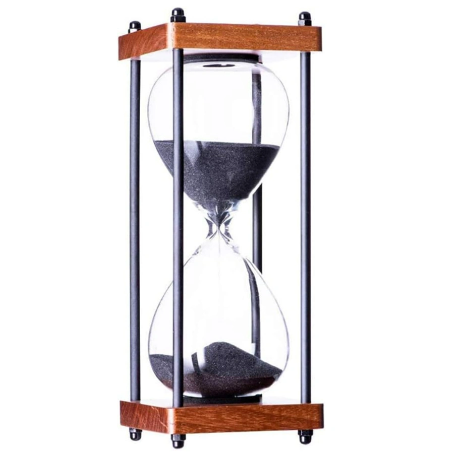 30 minutos Decorative de madera Sandglass Grande Reloj de arena