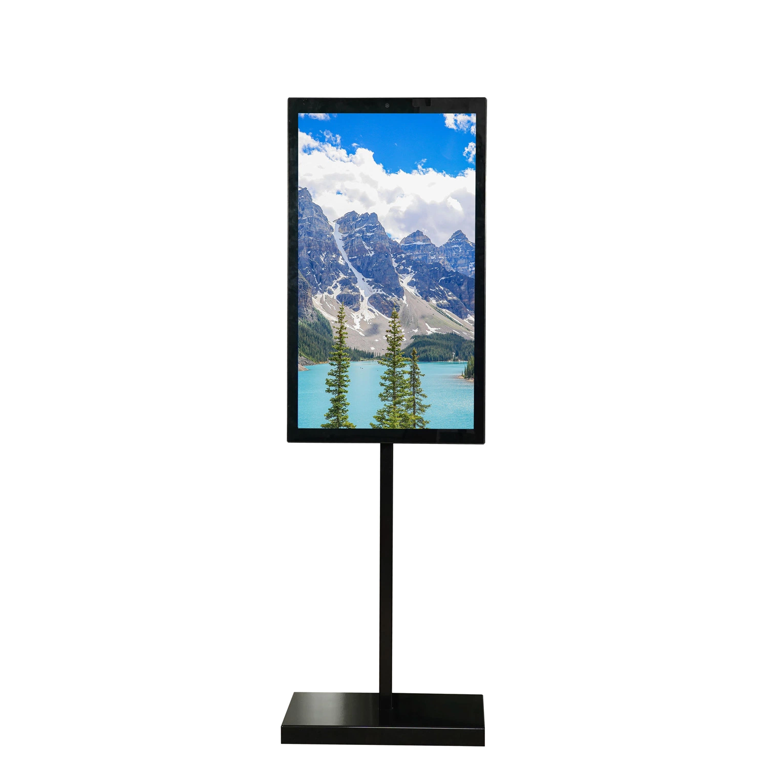 24" Floor Standing Visitor Counting Retail Battery Powered Floor Standing Moveable Display