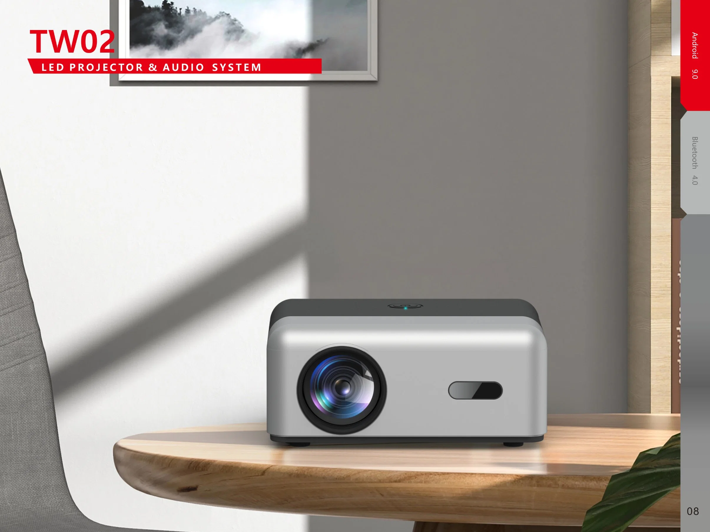 Видео в формате Full HD проектора домашнего кинотеатра портативный проектор