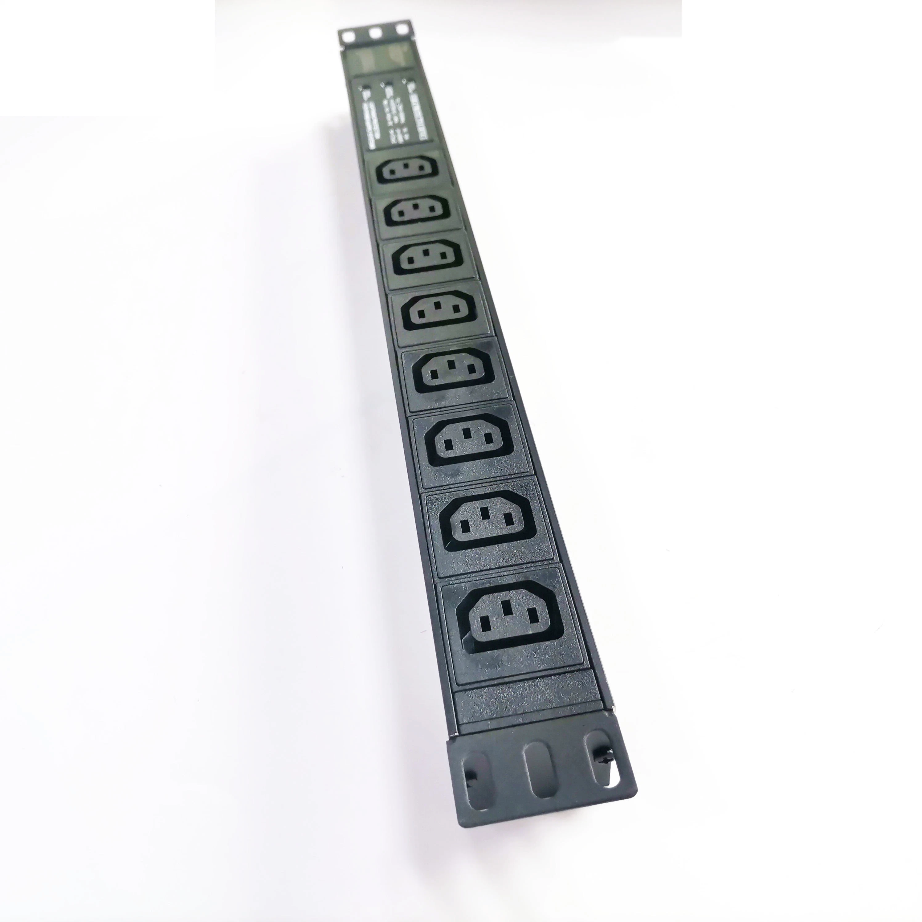 2500W Lighting Protection 8 Way IEC/C13 Type PDU 1u 19" Rack Mount Power Strip for Cabinet 250V 16A