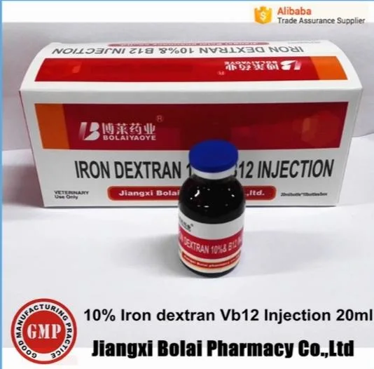 Liquid Injection High quality/High cost performance  Veterinary Medicine Iron Dextran +Vb12 Injection 100ml Bolai