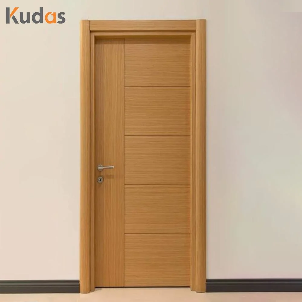 Kudas Wooden Doors Design Composite Solid Core Walnut Veneer Flush Interior Room Wood Door