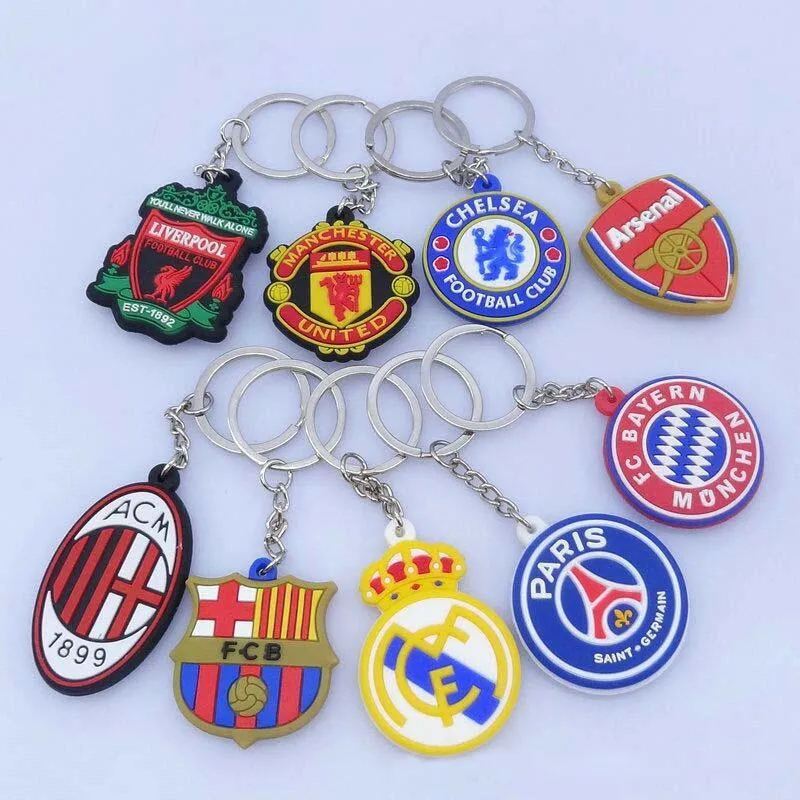 Custom Soft PVC Man United Keychain / Soft Rubber Keychains / Silicone Keyring