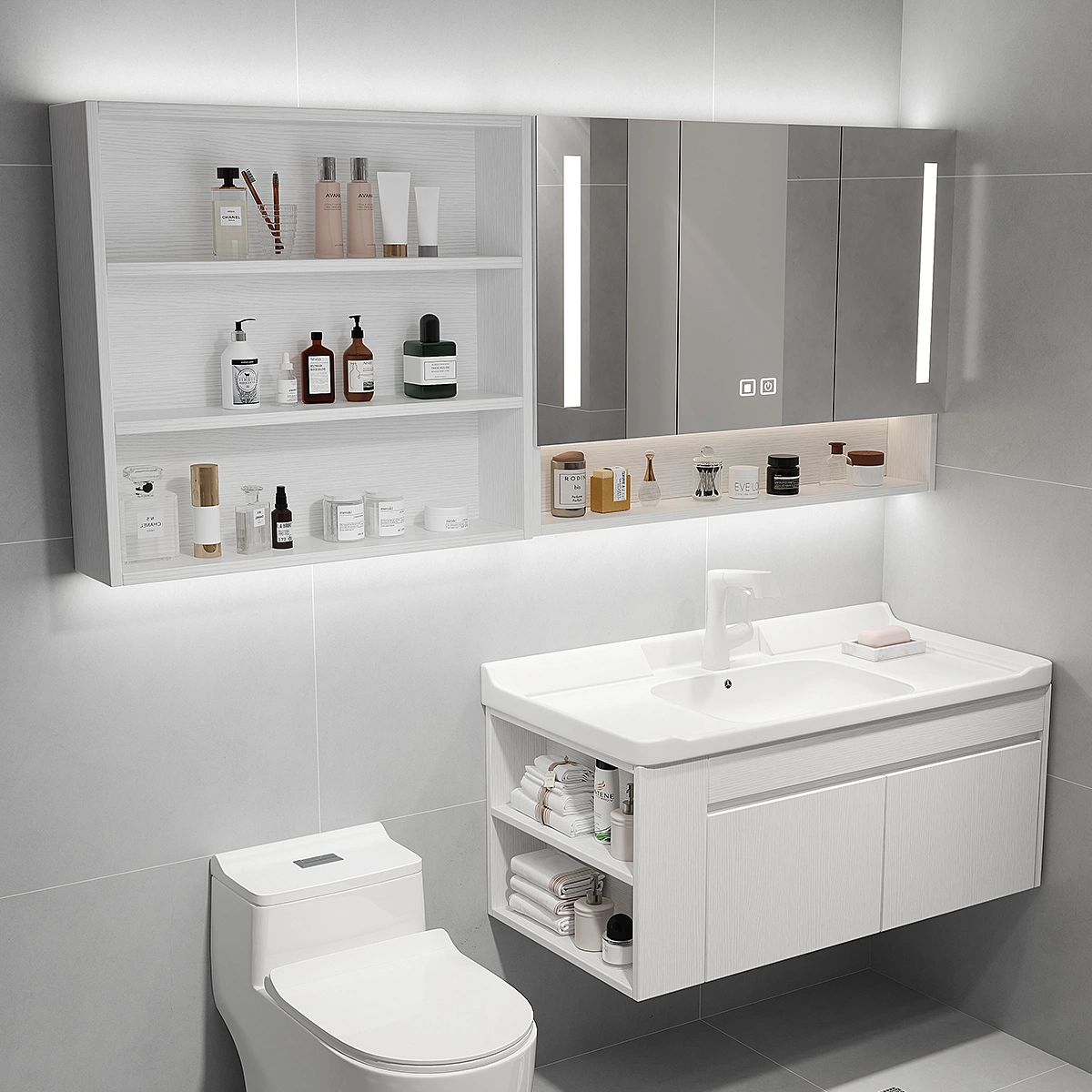 Bathroom Set with Sink and Mirror Bathroom Cabinets Modern Bathroom Vanity