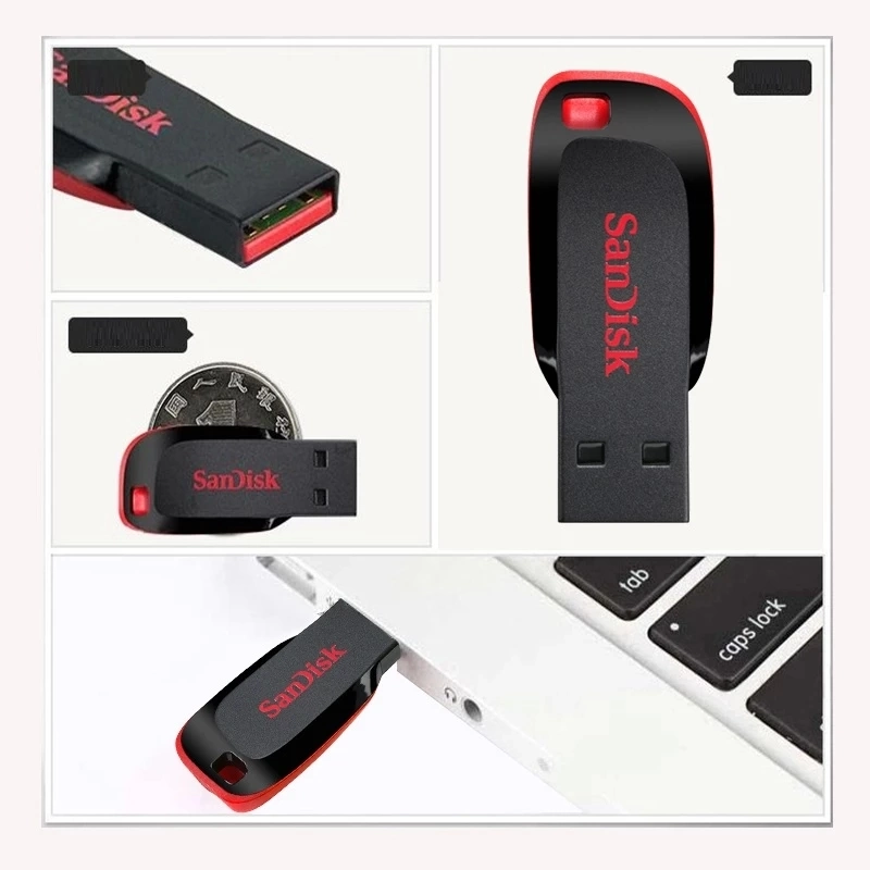 SanDisk Cruzer Blade USB-Flash-Laufwerk CZ50 USB 2,0 128g 64G 32g 16g 8g 4G Mini Pen Drive Pendrive-Unterstützung Offizielle Verifizierung