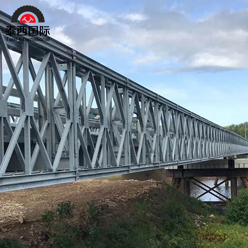 Hochwertige Stahl Doppel Truss Fußgängerbrücke Schnell Gebaut Vorgefertigte Bailey Bridge