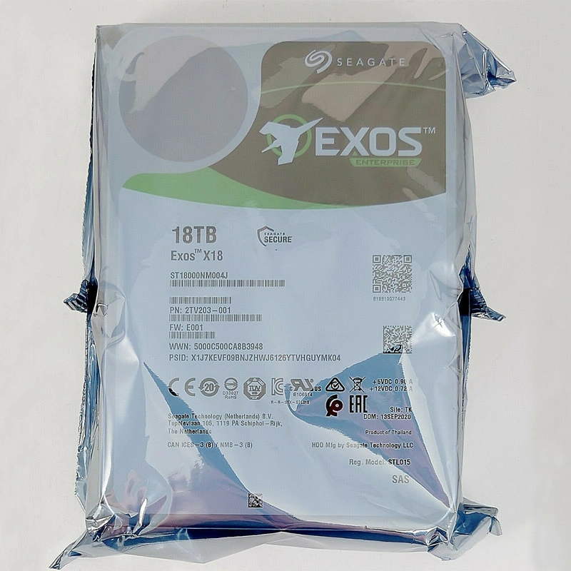 Seagate Exos X18 St18000nm001j 18tb St18000nm004j قرص صلب داخلي SATA (SATA/600) St18000nm005j