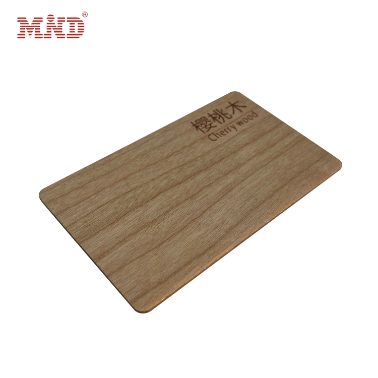 Carving Logo 13.56MHz Engraved Gift Design RFID NFC Wooden Card