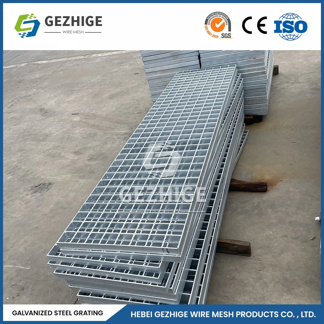 Gezhige No Rain or Snow Structural Steel Grating Manufacturing Custom Ss 304 Steel Grating China 25 30 mm Bearing Bar Pitch Grating Galvanised