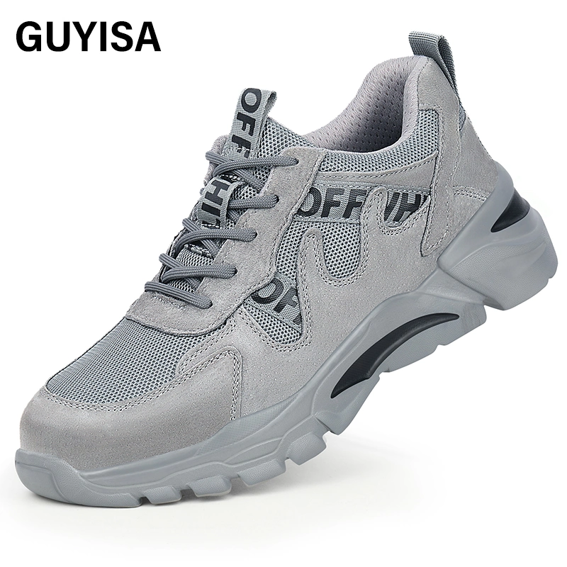 Guyisa Men's Safety Shoes Outdoor Work European Standard Steel Toe Safety Shoes