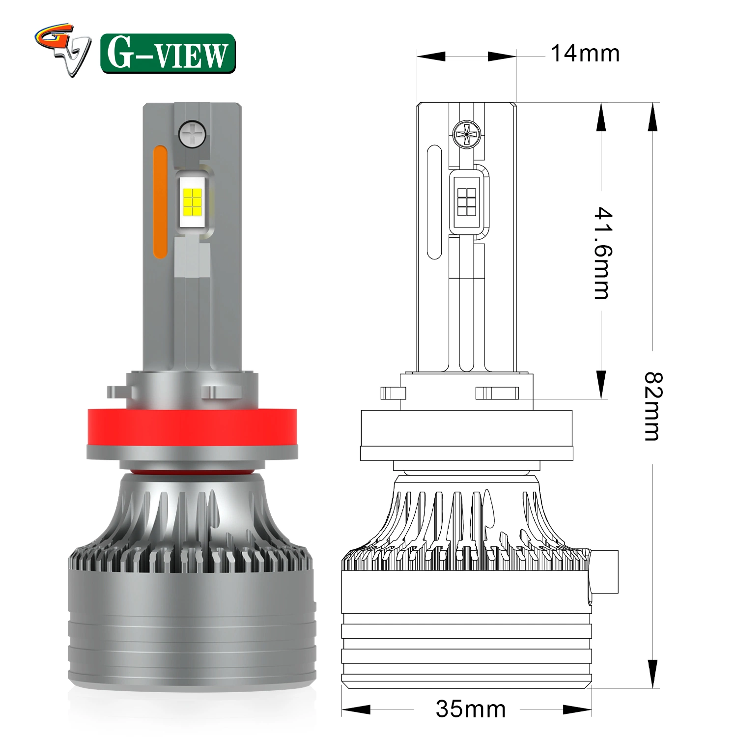 G-View G16-H1 nouveaux phares automatiques à LED haute puissance 220 W avec Bus CAN super