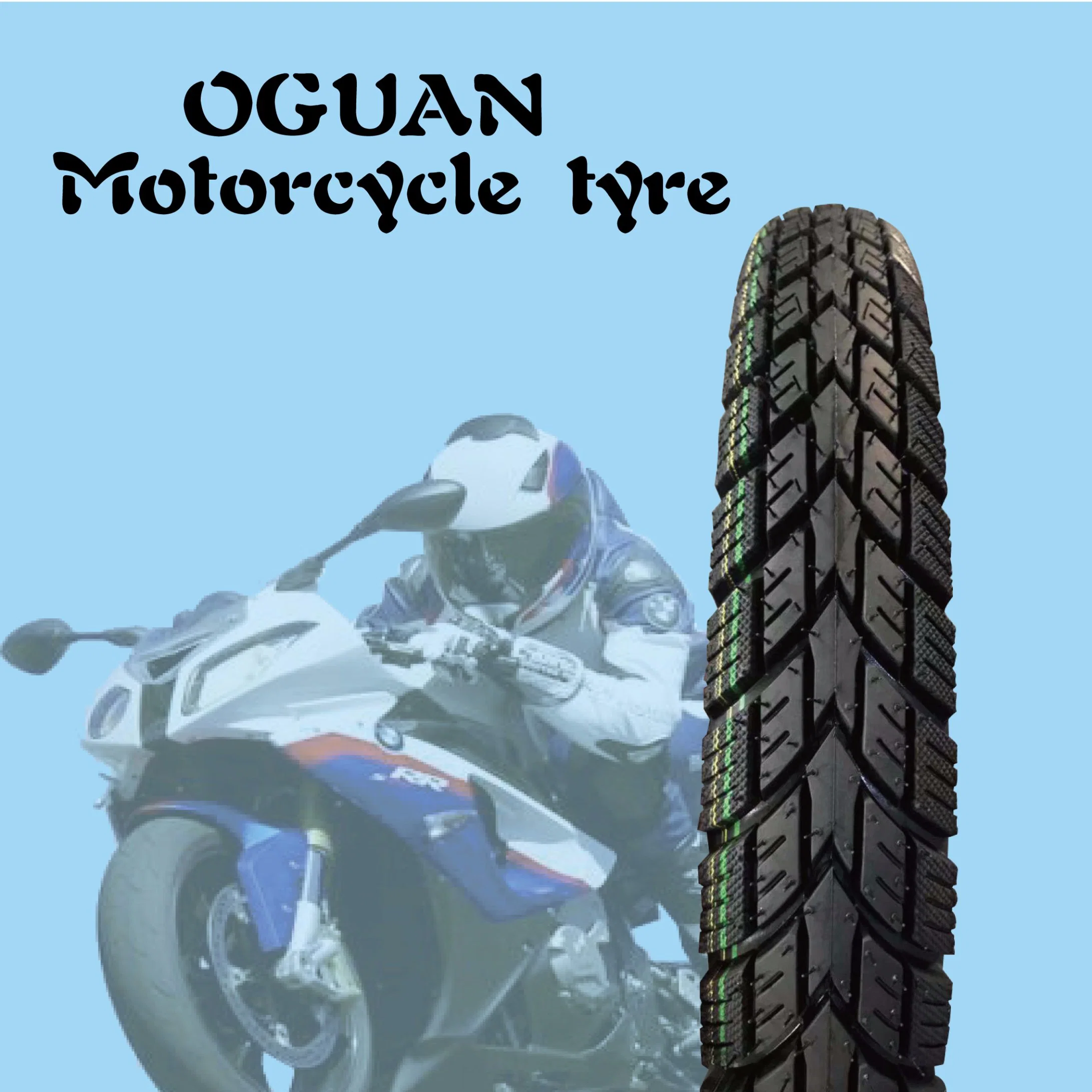 ISO9000 Certification Strong Body Bajaja Pattern Motorcycle Tubeless Tyre/Tire (300-17)