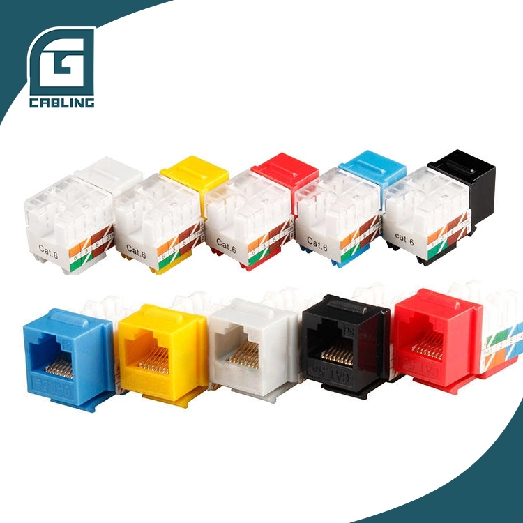 Cabeamento UTP RJ45 Keystone Jack CAT6 com Keystone Jack Color Código