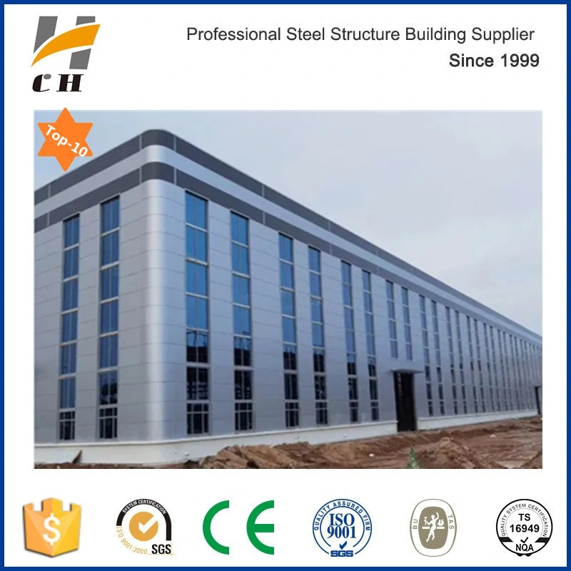 Prefab Steel Structure House/Supermarket/Warehouse/Workshop/Building with Glass Wall