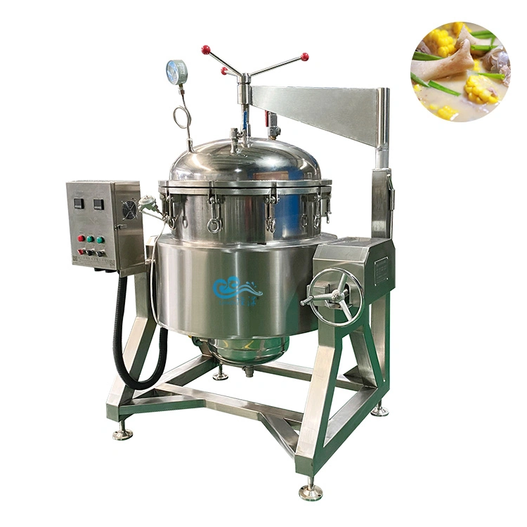 Food Grade Stainless Steel Industrial Steam Heating Bone Soup Industrial Pressure Cooking Pot