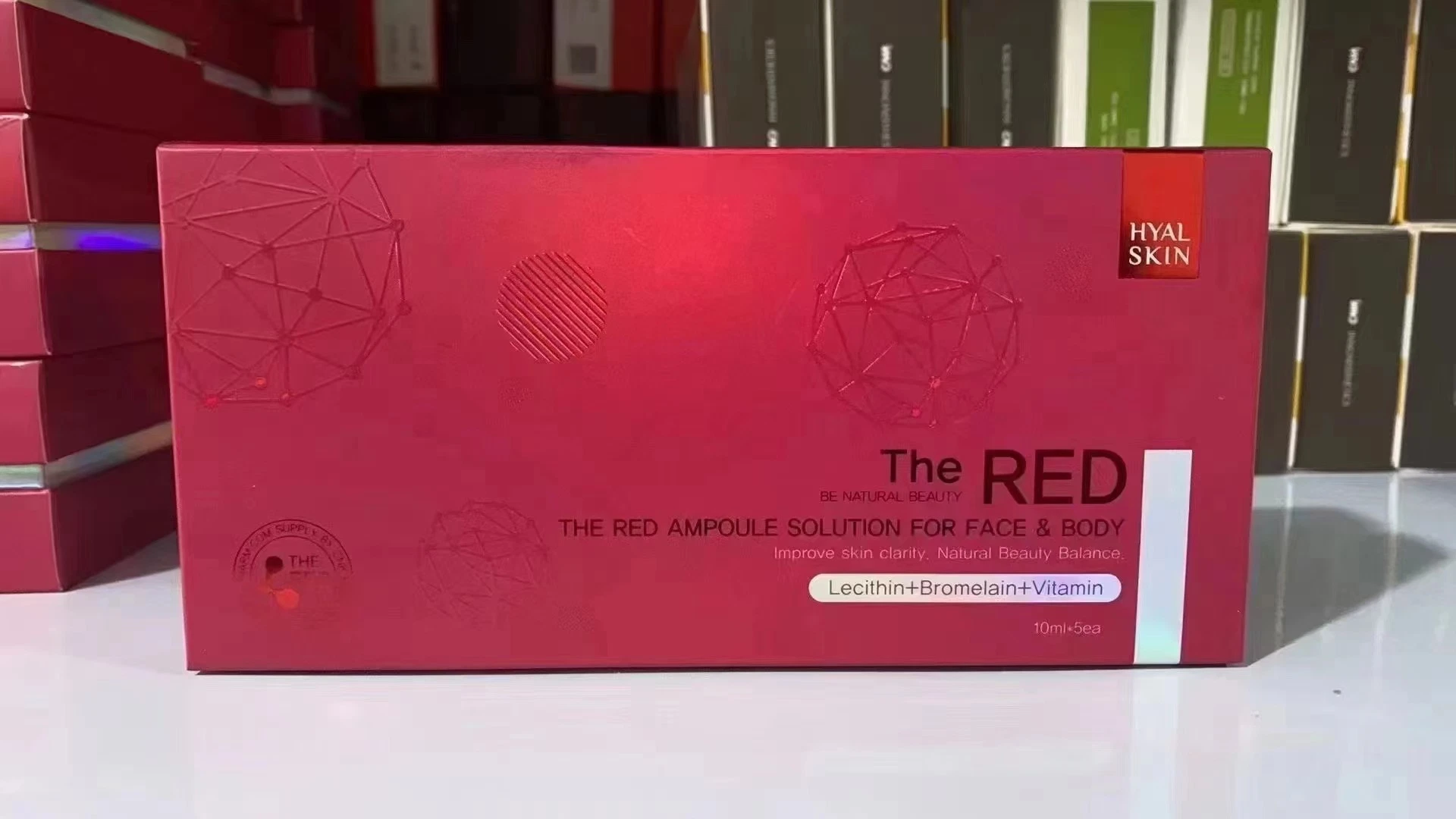 Weit Beauty Clinic Verwendet Original Korea Lipo Lab Lösung Die Rote Ampulle 10ml