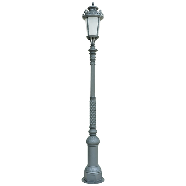 Garden Street Decorativo Light Pole dúctil Ferro Retro Lamp Post Para Condominiums