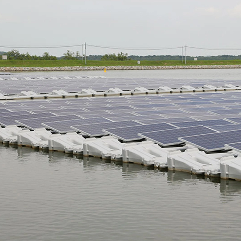 طقم مصنع لوح الطاقة الشمسية الكهروضوئية لحواكس المياه العائمة بنية نظام عائم الطاقة الشمسية لكتيفة تثبيت البحيرة