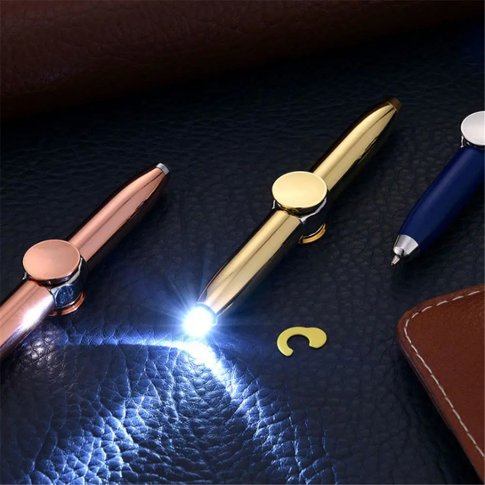 Hot Selling Fidget Spinner Pen Toys Metal Multifunctional Depression Fingertip Anxiety Stress Light up Turning Fidget Pen