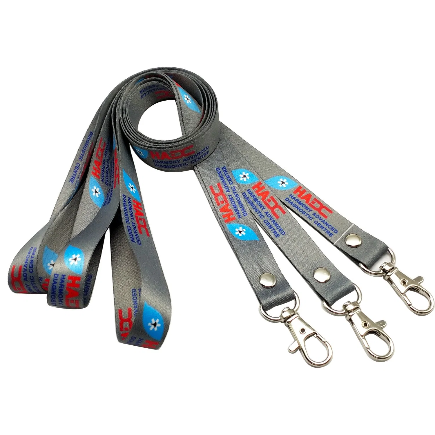 Factory Custom Polyester Materiel Heat Transfer Printing Lanyard Wholesale/Supplier Company ID Card Sublimation Fashion Neck Nylon Ribbon for Promotional