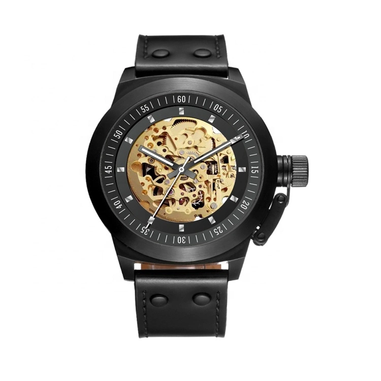 Relógio de luxo Tourbillon Relógio transparente Relógio de caixa Sapphire