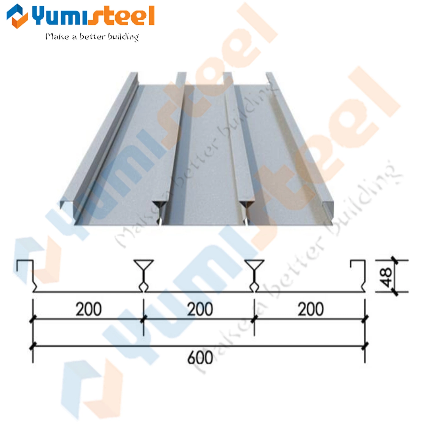 Multi Rise Building Material Galvanized Structure Steel/Metal Floor Decking Sheet