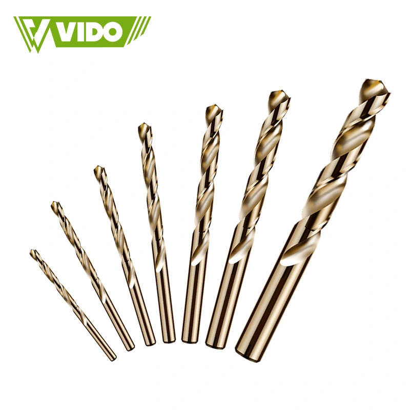 Vido 3mm M35 4341 DIN338 China Herramientas de venta al por mayor (1/16"-1/2"), 29pcs Professional HSS Metal pulgadas Juego de brocas de torsión para perforación