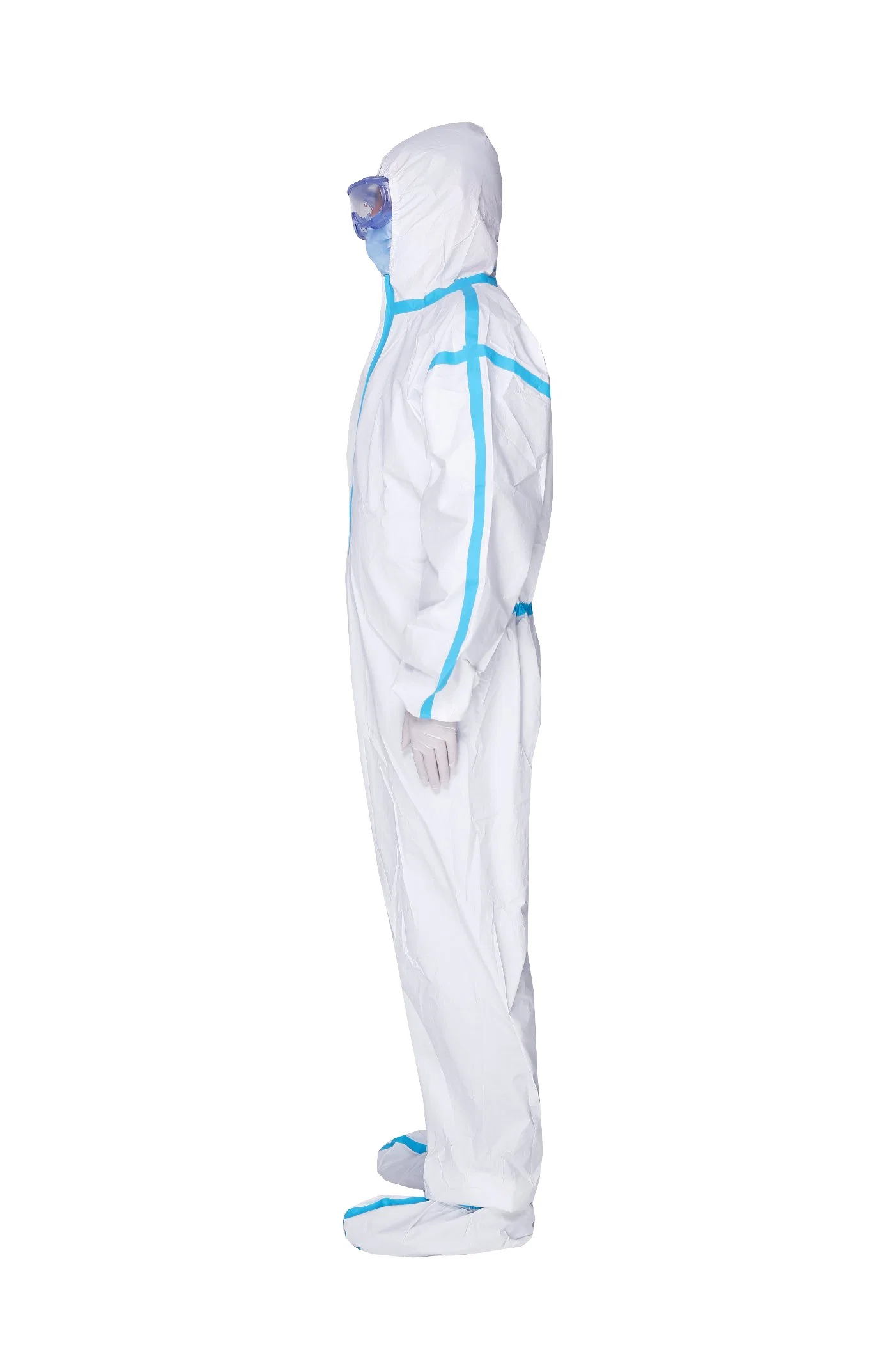 Factory Price Type 5 6 Coveralls Disposable Gowns Medical Garments with Boot and Cap