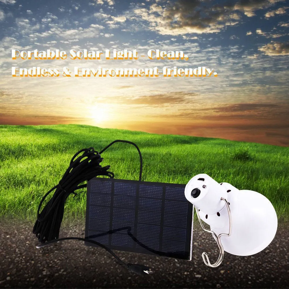 Factory Supply 12LEDs Solar Powered Portable Energy Lamp Lantern LED Light Bulb Lamp