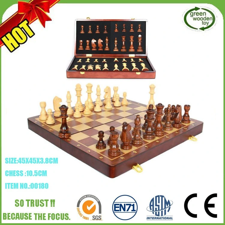 Coffret cadeau promotionnel pour jeu de société d'échecs en bois