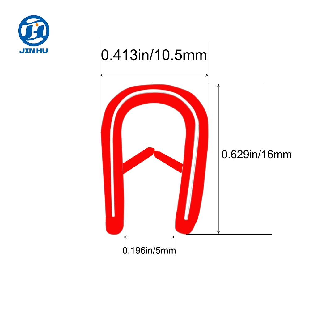 Waterproof Rubber Strip U Shape Composite Red OEM Seal Strip Electrical Cabinet